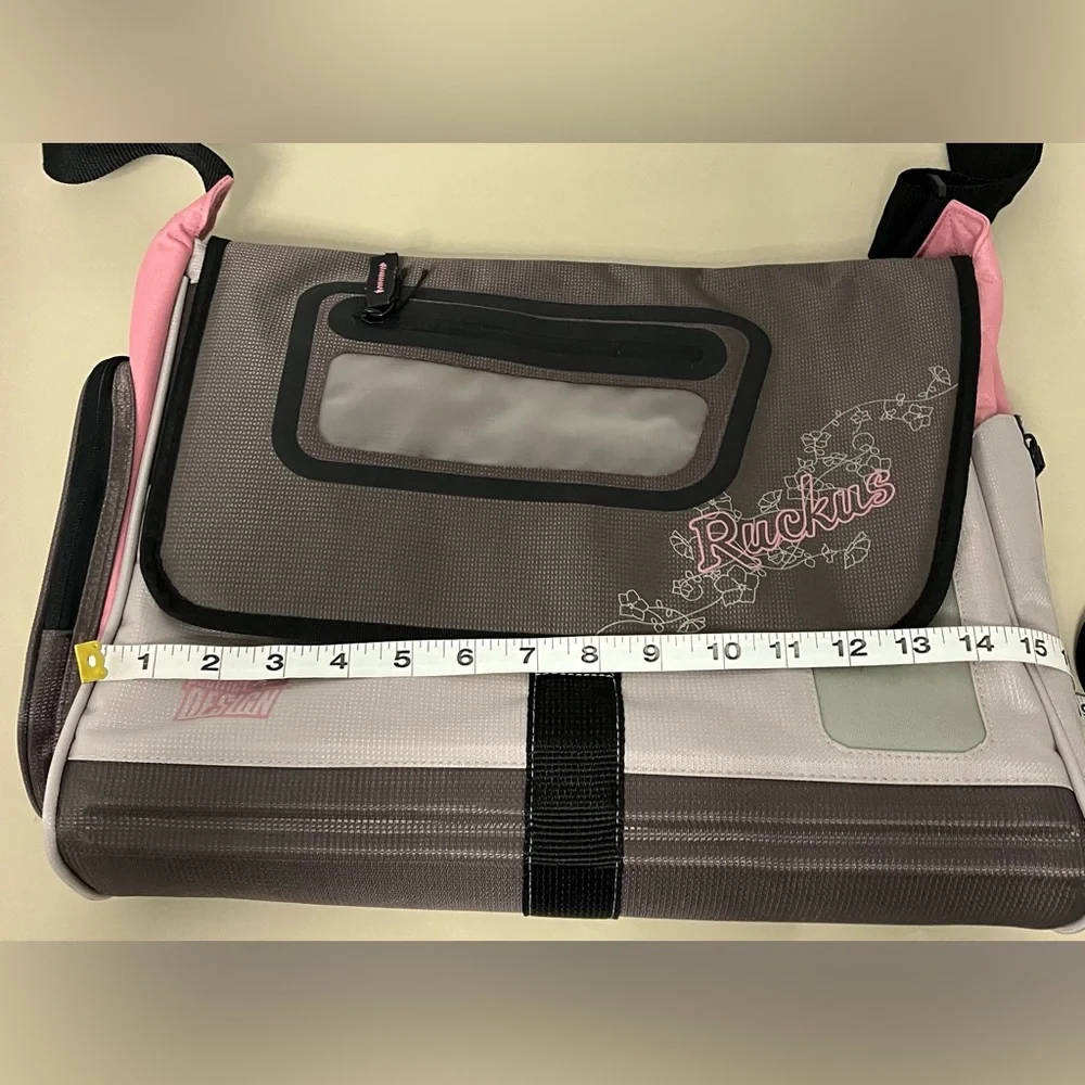 Ruckus Pink and Gray Messenger Bag